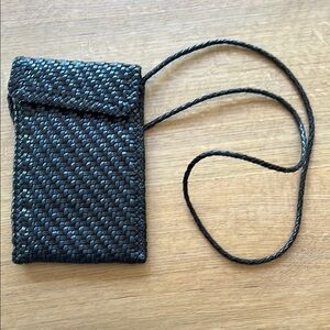 Dragon Diffusion Black Woven Crossbody Bag